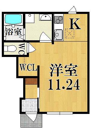 Ｒａｄｈｕｓ　Ａｍａｇａｔｓｕｊｉ E号室 間取り