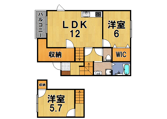 エクセルヴィラＡ（北） 間取り図