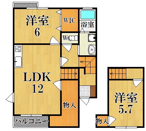 エクセルヴィラＢ（南） 間取り図