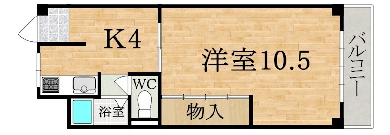 壱分マンション 201号室 間取り