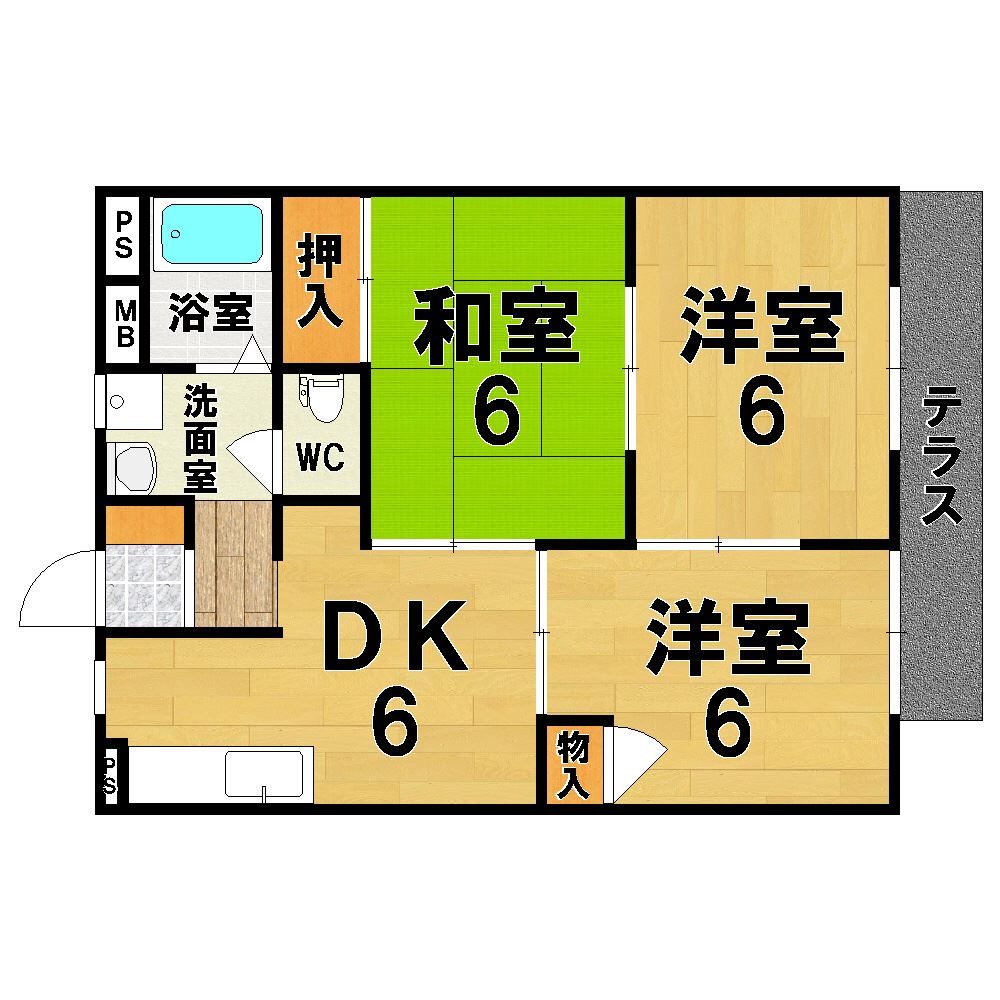 ビエント生駒 間取り図