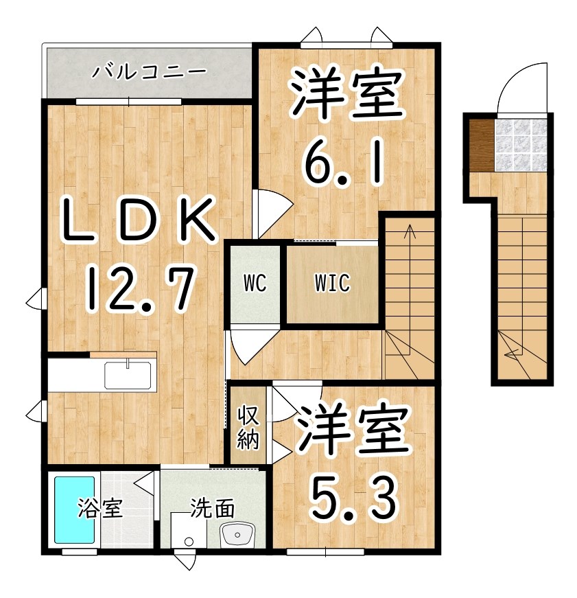 セレーノ二上Ａ 間取り図