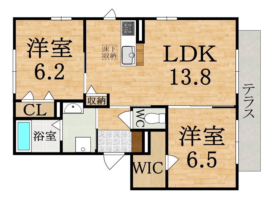 マーベラスコートⅢ 101号室 間取り