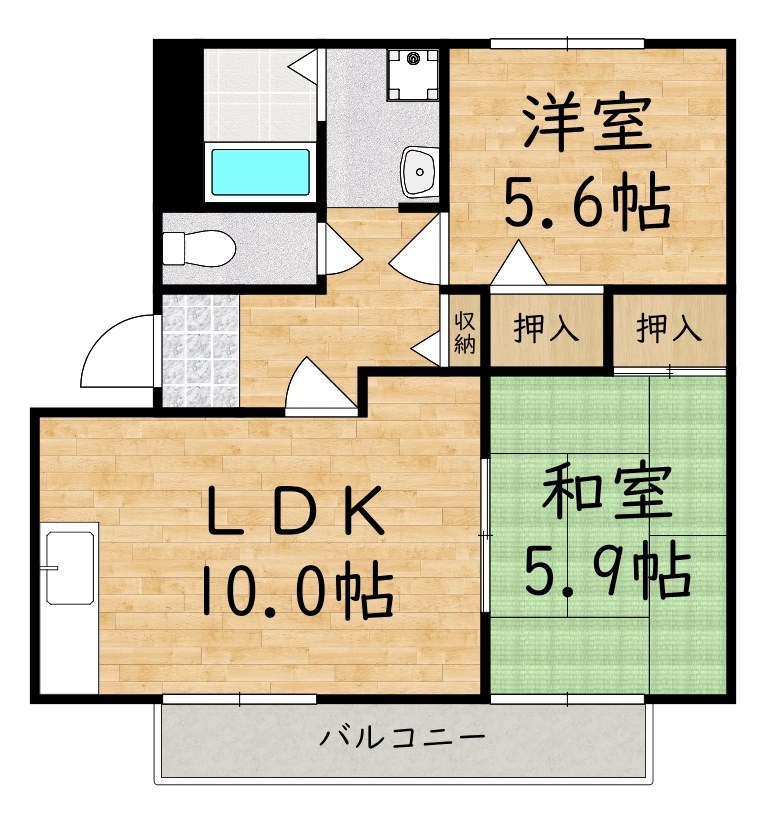 ローレルⅡＡ 203号室 間取り