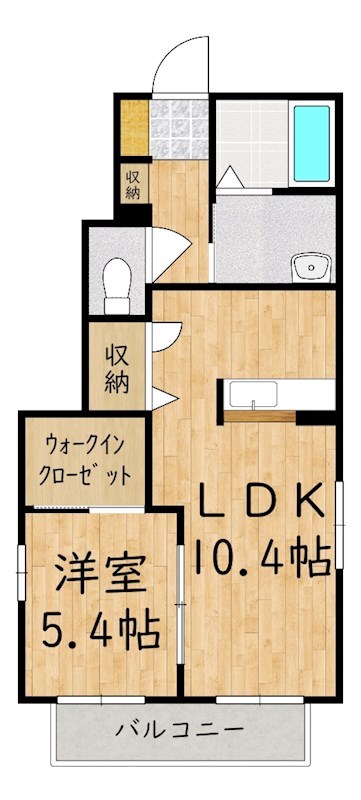 ヴィラ・ライスシャワーＣ 101号室 間取り