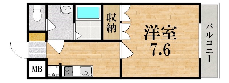 チェリーコーポ 105号室 間取り