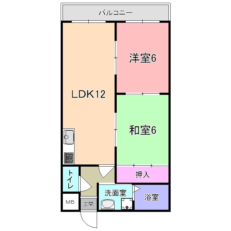 ベルコート生駒 間取り図