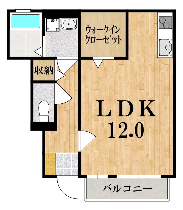 ビベール 102号室 間取り