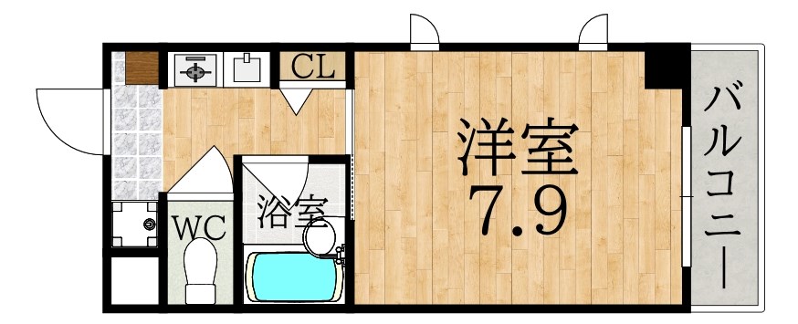 オーキッドあやめ池 101号室 間取り