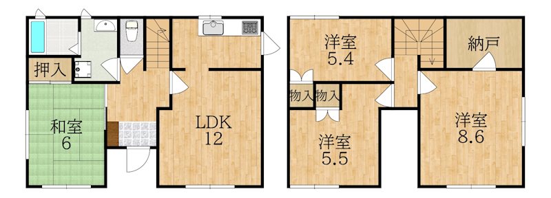 中村一戸建Ｃ棟 間取り