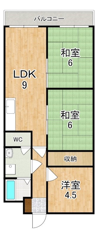 コーポオオミヤ 間取り図