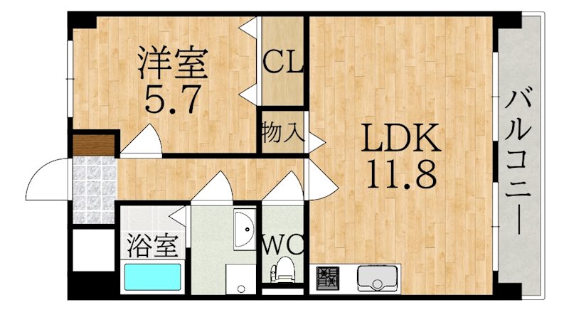 Ｈａｌｅ学園前 211号室 間取り