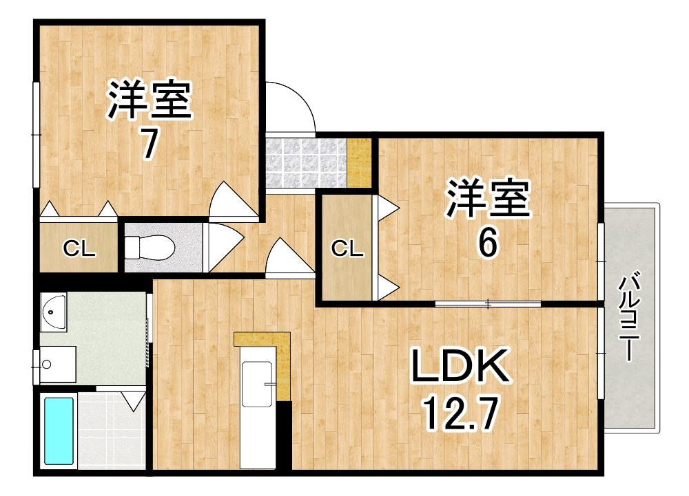 アンシャンテ葛城Ａ 101号室 間取り
