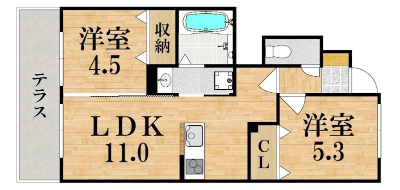 当麻寺ＭＫコートⅠ 間取り図