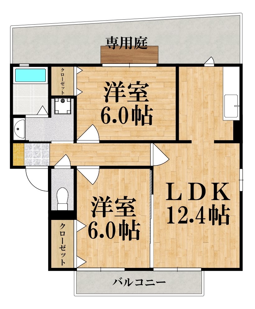 ロジュマン葛城Ａ 102号室 間取り