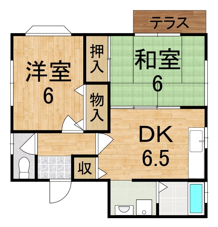 エスポワール王寺 101号室 間取り