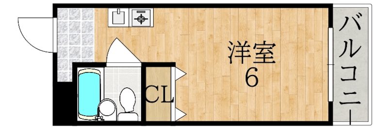 シティパレスあやめ池Ｐ-８ 401号室 間取り