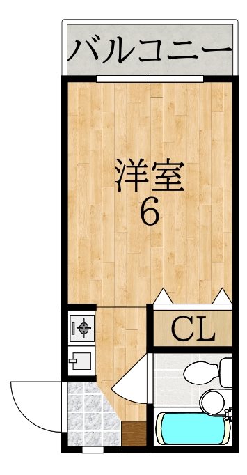 シティパレスあやめ池Ｐ－８ 間取り図