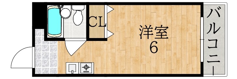 シティパレスあやめ池Ｐ-８ 402号室 間取り
