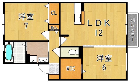 カメリアＡ棟 201号室 間取り