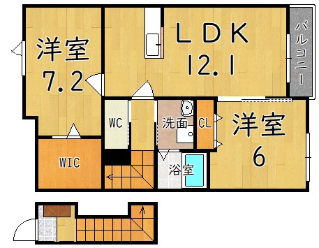グランメゾン 201号室 間取り