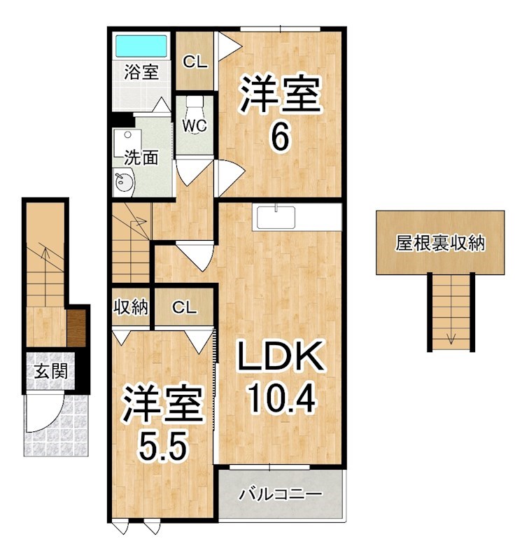 エナジー壱番館 203号室 間取り