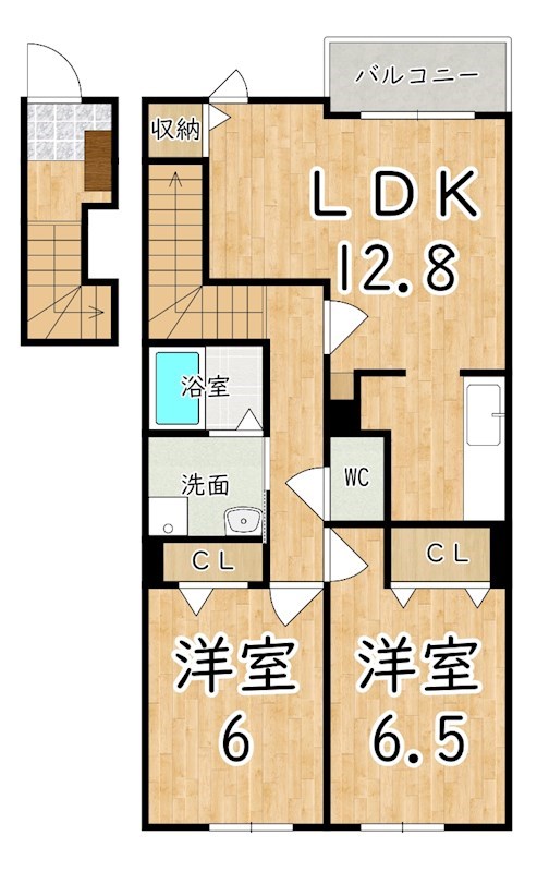 プライム　コート　Ａ 201号室 間取り