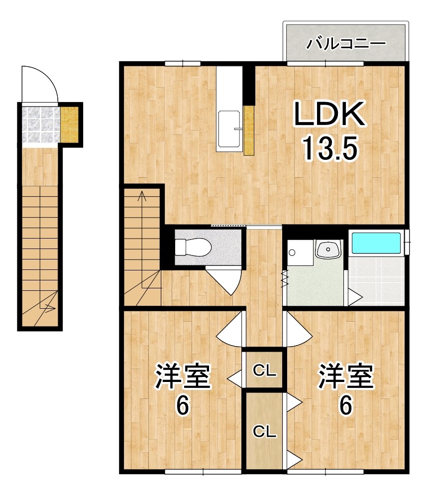 ル　ヴェール 201号室 間取り