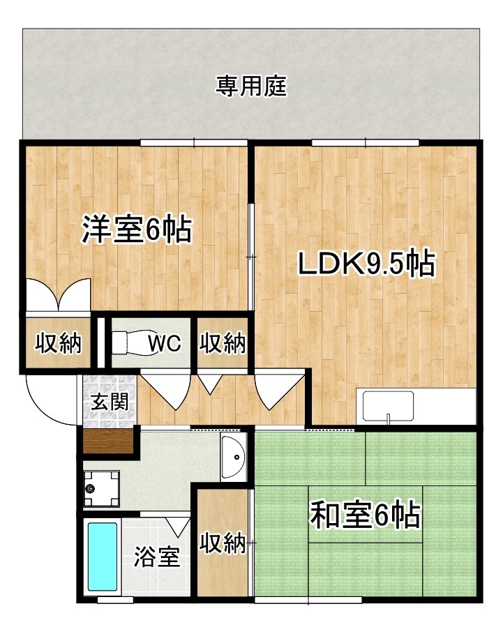 シャンピア平城Ⅰ 102号室 間取り