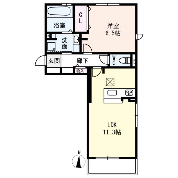 アバンサール　ピノ 101号室 間取り