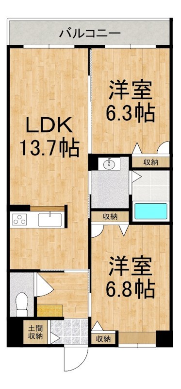 ヒルサイドテラス 302号室 間取り