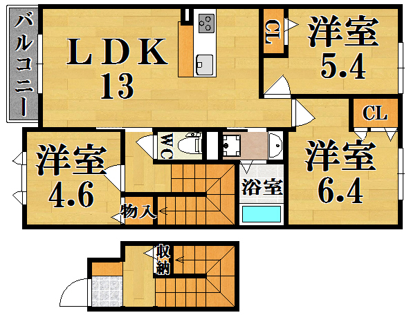 シャーメゾン疋相 間取り図