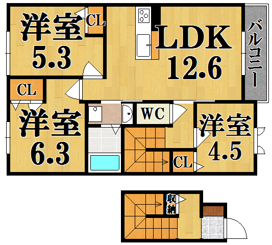 シャーメゾンリゾラ 間取り図