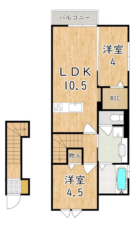 ミランジュエル 203号室 間取り