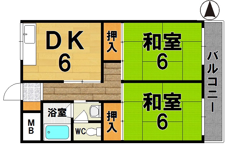 下村コーポⅢ 間取り図