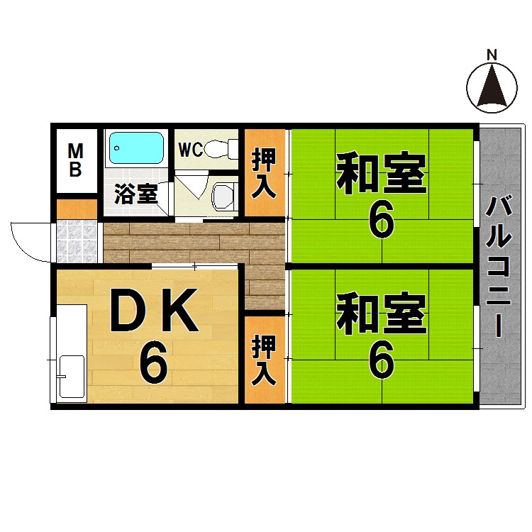 下村コーポⅢ 間取り図