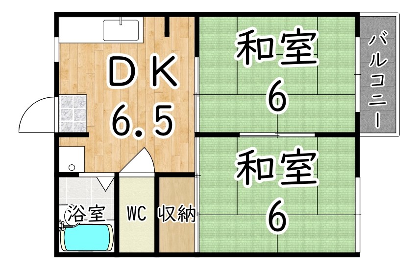 コスモハイツリゾ 203号室 間取り