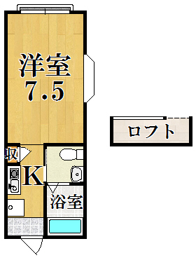 プラネット壱 212号室 間取り