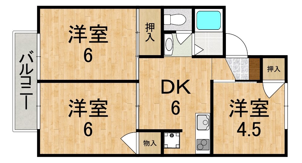 HONMACHIハウス 103号室 間取り