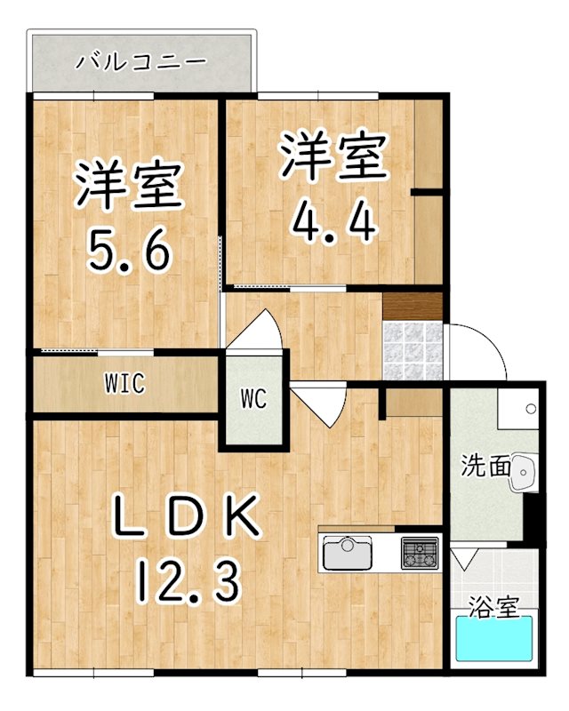 三央ハイツ B102号室 間取り