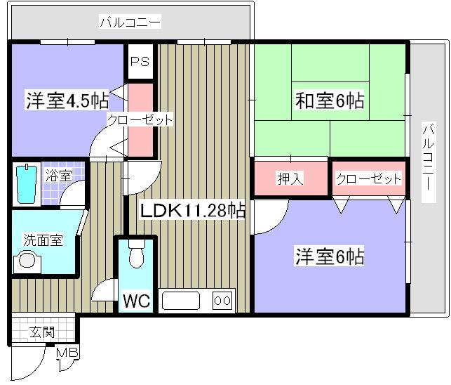 ソニア21 106号室 間取り