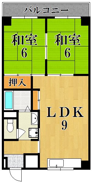 山善ハイツ 206号室 間取り