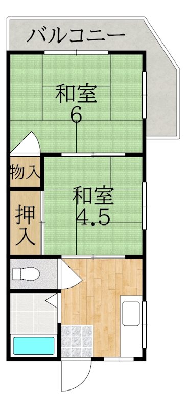 あやめ池パンション 105号室 間取り