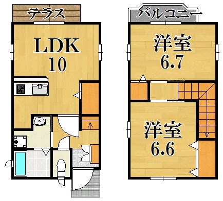 小瀬町戸建賃貸 間取り図