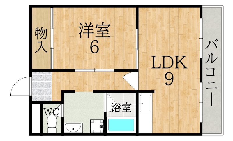 鹿ノ台ハイツ 202号室 間取り