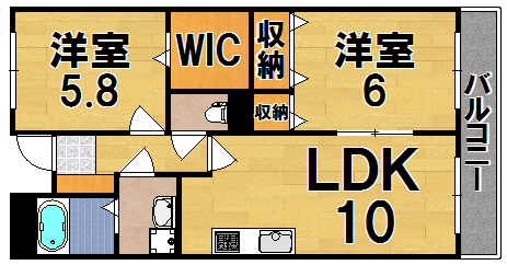 クール　ヴェルビュ 間取り図