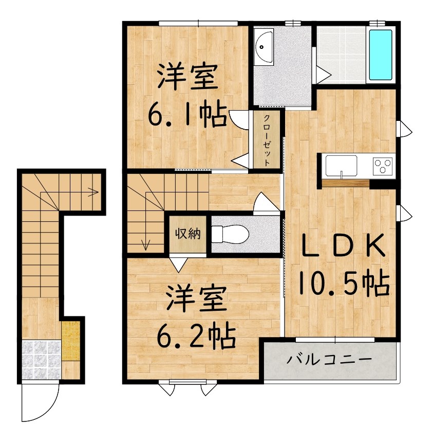 ソシアＥ 203号室 間取り