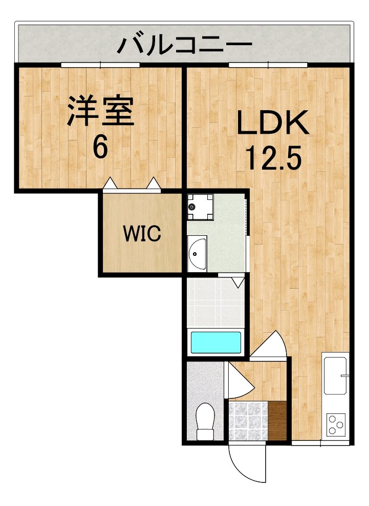 グリーンリーフ 206号室 間取り