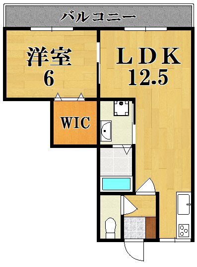 グリーンリーフ 206号室 間取り