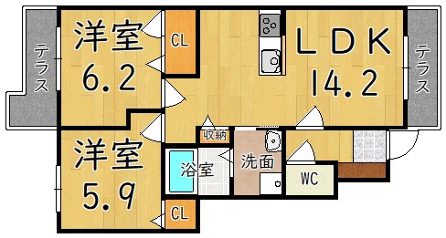シャーメゾンＳＴ逢坂 103号室 間取り